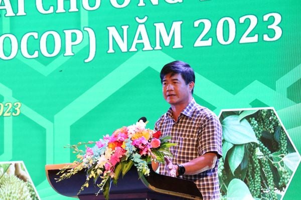 Phó Chủ tịch UBND tỉnh Đắk Lắk Nguyễn Thiên Văn phát biểu tại hội nghị