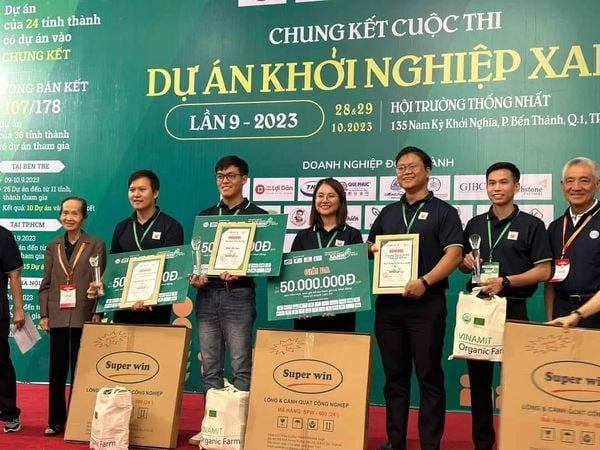 Có 3 dự án đạt giải Ba tại cuộc thi Dự án khởi nghiệp xanh